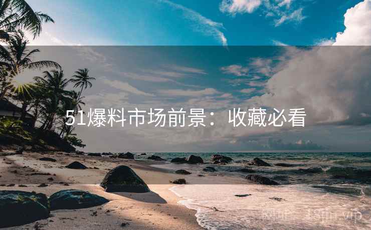 51爆料市场前景：收藏必看