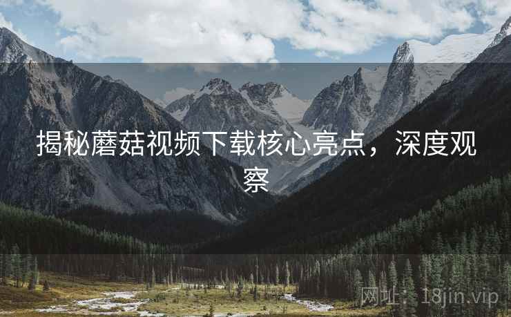 揭秘蘑菇视频下载核心亮点，深度观察