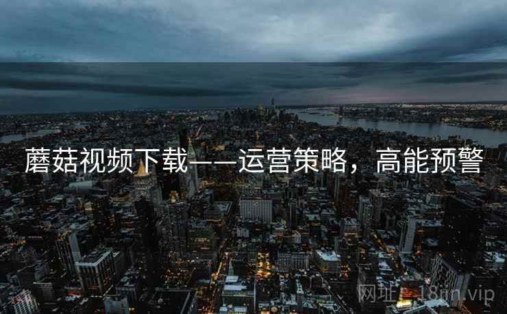 蘑菇视频下载——运营策略，高能预警